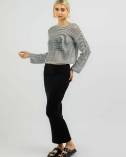 Alexa Crochet Long Sleeve Top