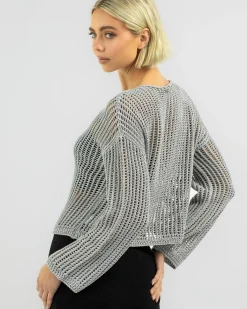Alexa Crochet Long Sleeve Top