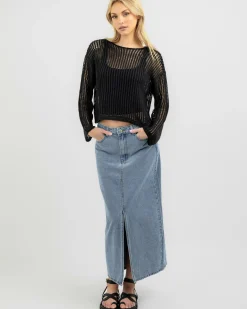 Alexa Crochet Long Sleeve Top