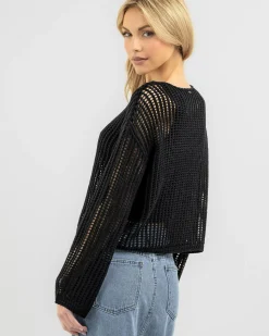 Alexa Crochet Long Sleeve Top