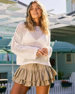 Alexa Crochet Long Sleeve Top