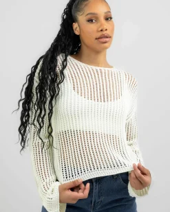 Alexa Crochet Long Sleeve Top