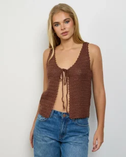 Anastasia Crochet Tie Up Cami Top