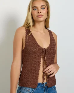 Anastasia Crochet Tie Up Cami Top