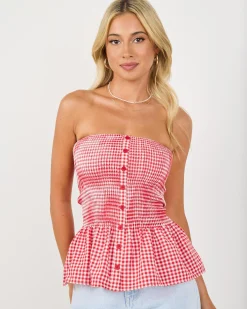 Annie Peplum Tube Top