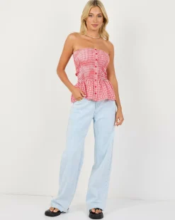 Annie Peplum Tube Top