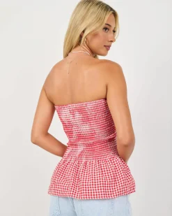 Annie Peplum Tube Top