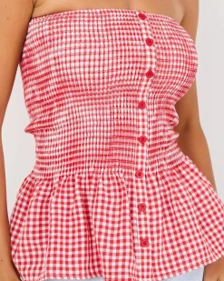 Annie Peplum Tube Top