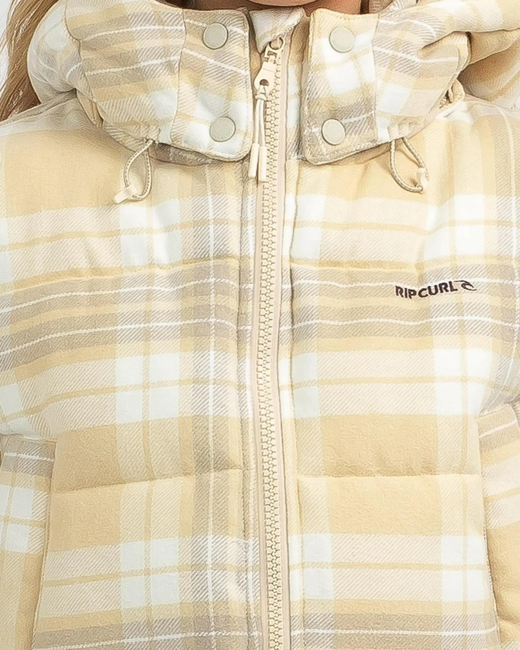 Anti-Series Surf Check Hooded Puffer Jacket