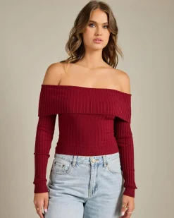 Ari Off Shoulder Knit Top