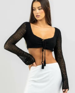 Ashy Crochet Ultra Crop Top