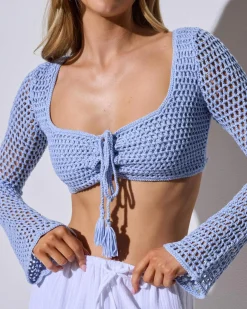 Ashy Crochet Ultra Crop Top