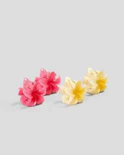 Baby Frangipani Hair Claw Clip Pack