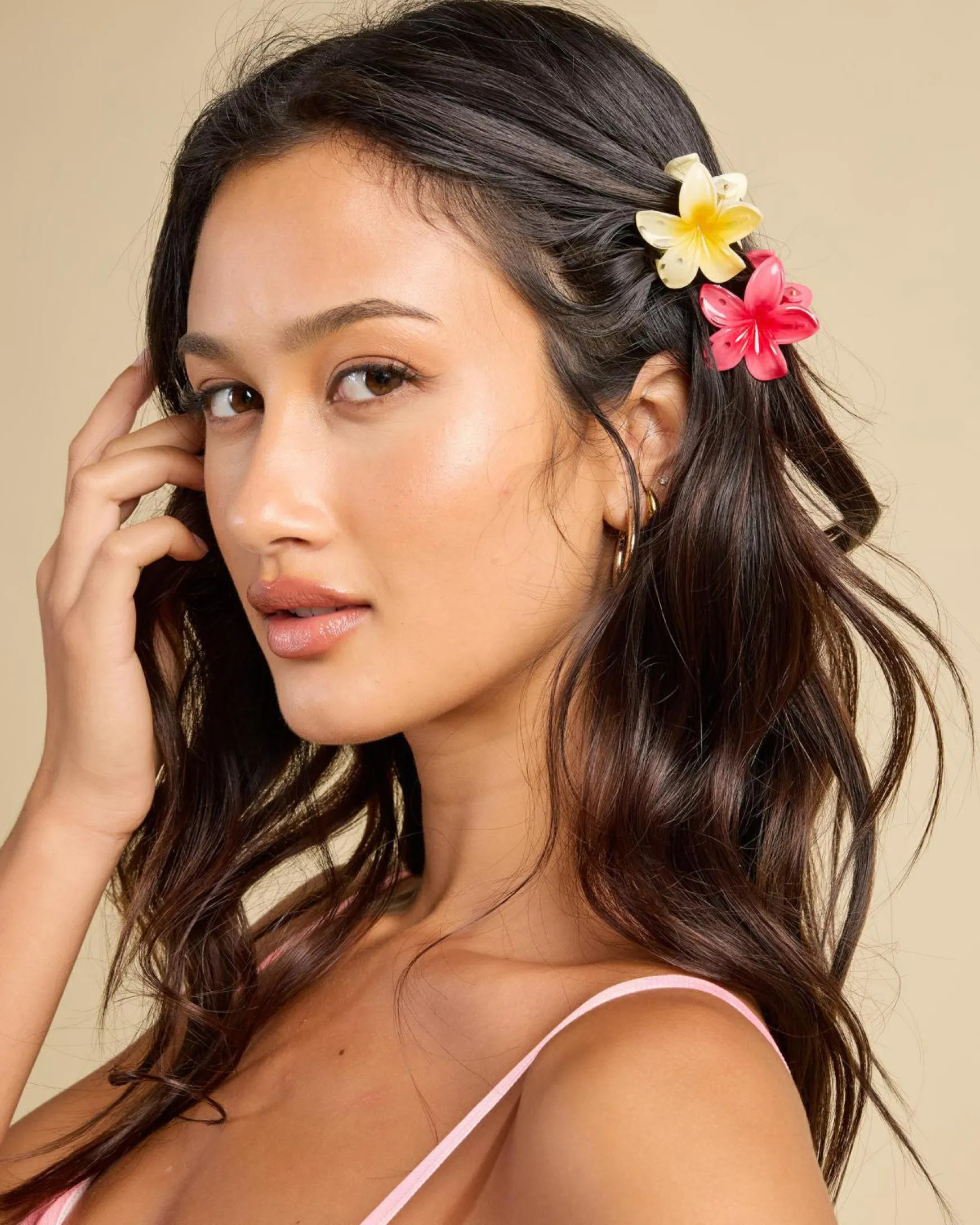 Baby Frangipani Hair Claw Clip Pack