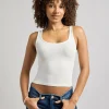 Basic Scoop Neck Rib Tank Top