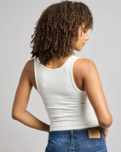 Basic Scoop Neck Rib Tank Top