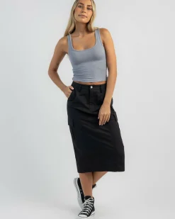 Basic Scoop Neck Rib Tank Top