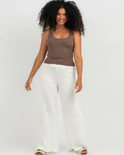 Basic Scoop Neck Rib Tank Top