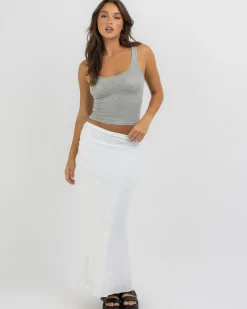 Basic Scoop Neck Rib Tank Top