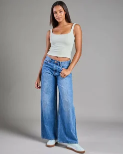 Basic Square Neck Rib Tank Top