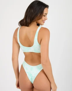 Beach Bum Check Bralette Bikini Top