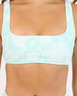 Beach Bum Check Bralette Bikini Top