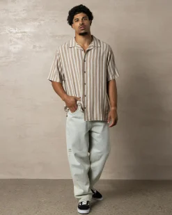 Beat Stripe Vintage Short Sleeve Shirt