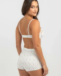 Bellis Floral Print Lace Bra