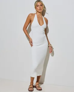 Bianca Halter Knit Midi Dress