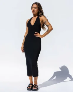 Bianca Halter Knit Midi Dress