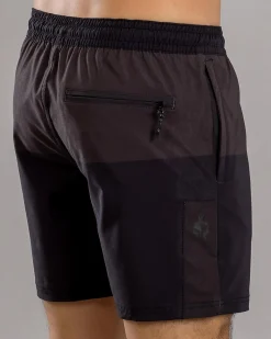 Bicolour Elastic Waist Shorts