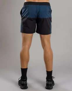 Bicolour Elastic Waist Shorts