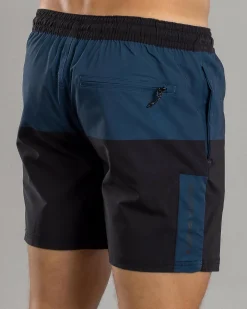 Bicolour Elastic Waist Shorts