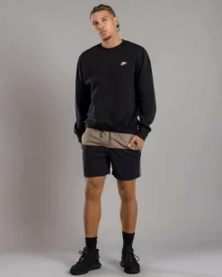 Bicolour Elastic Waist Shorts