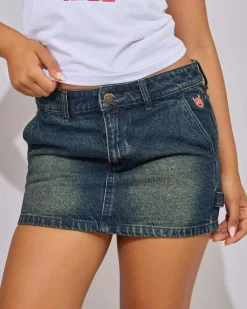 Billie Low Rise Denim Mini Skirt