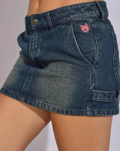 Billie Low Rise Denim Mini Skirt