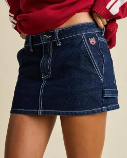 Billie Low Rise Denim Mini Skirt