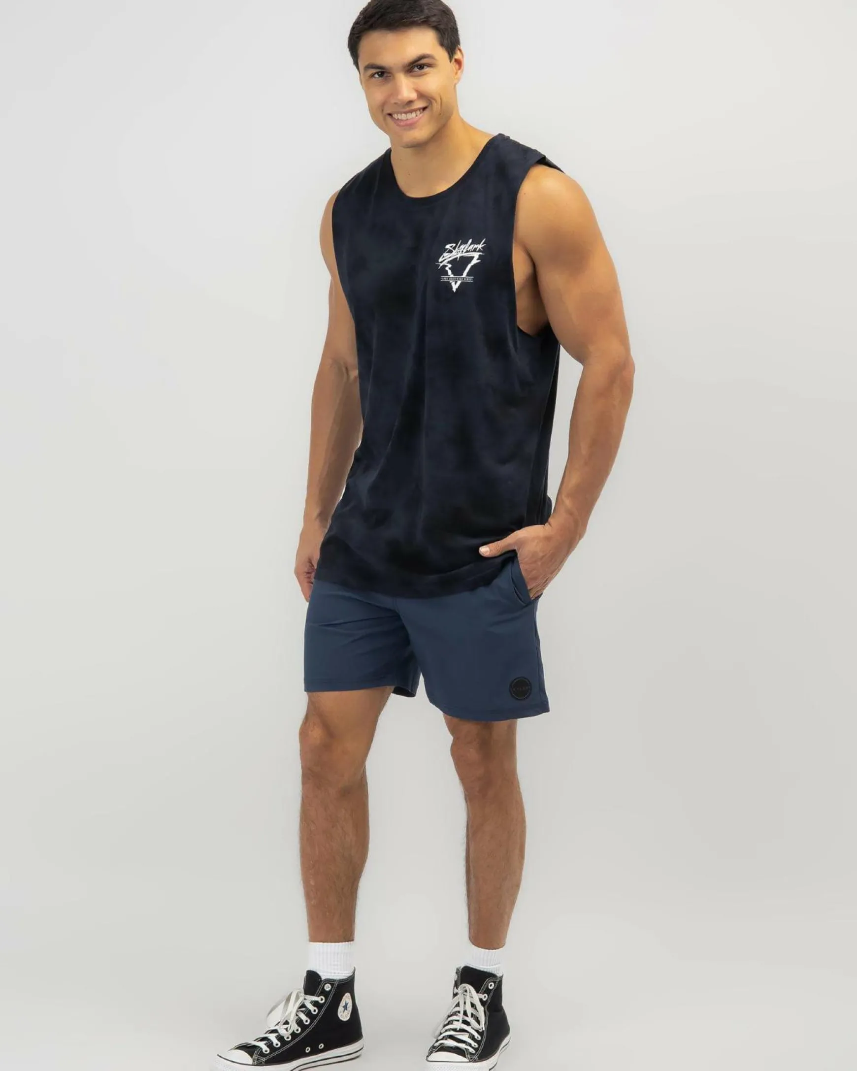 Bind Elastic Waist Shorts