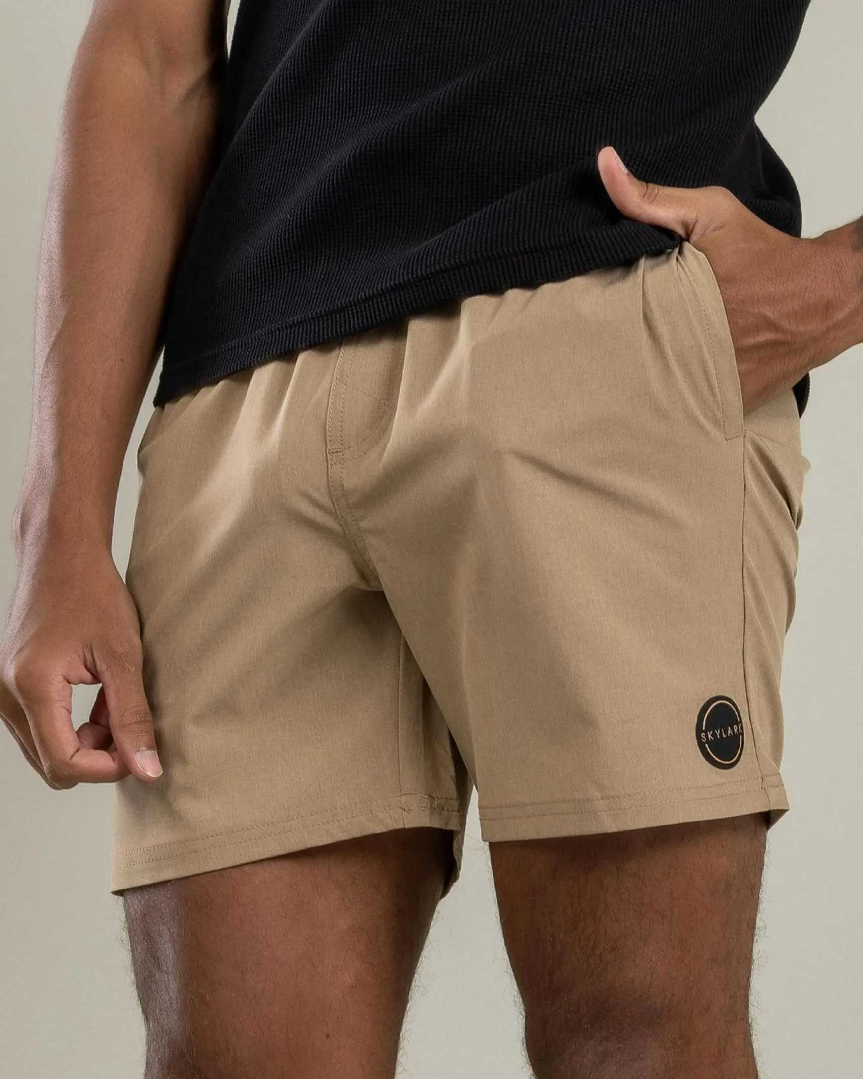 Bind Elastic Waist Shorts
