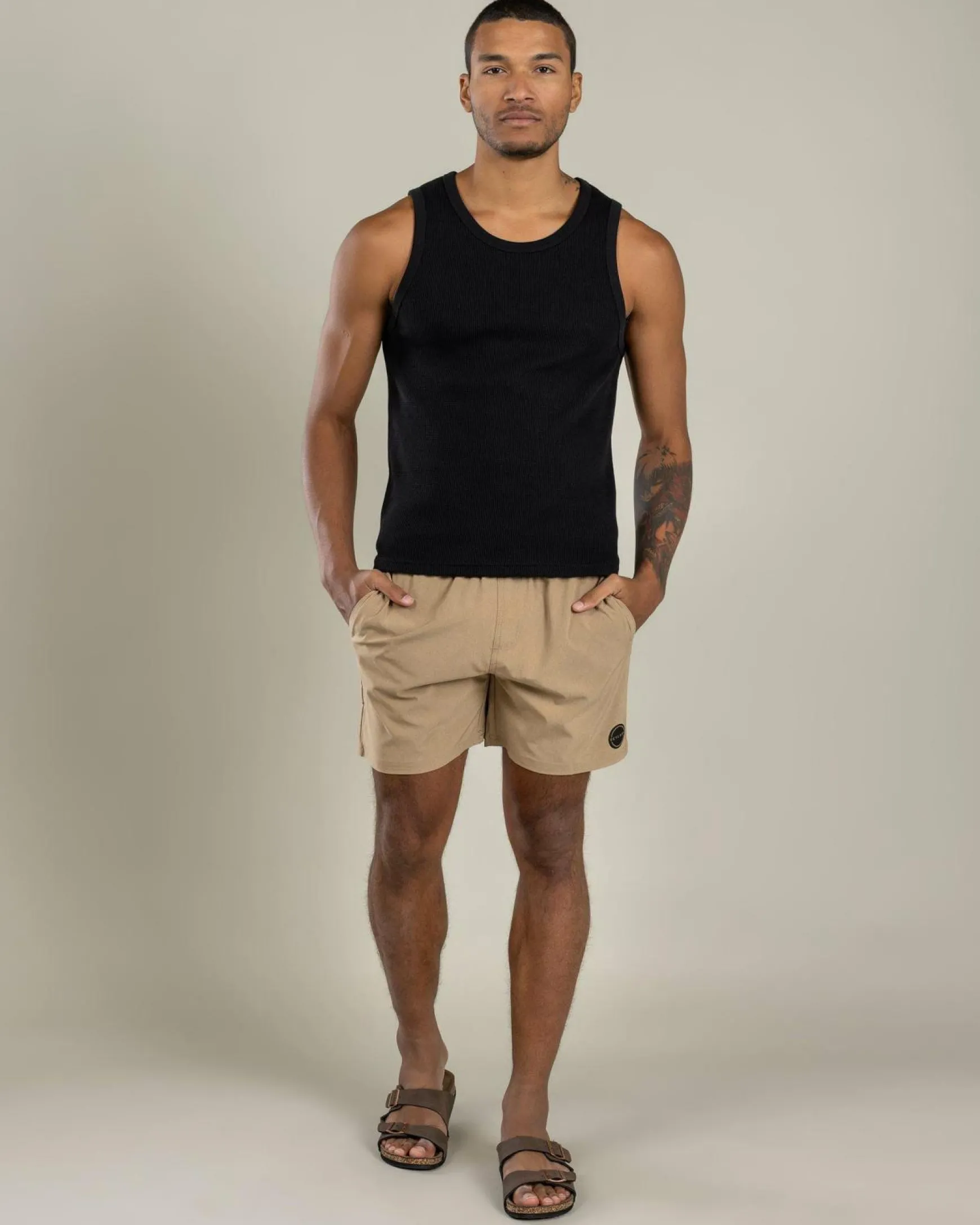 Bind Elastic Waist Shorts