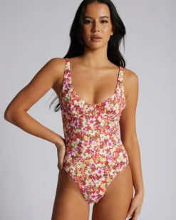 Bloom Floral Underwire One Piece Swimsuit