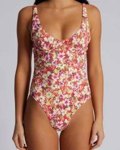 Bloom Floral Underwire One Piece Swimsuit
