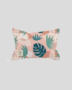 Blush Palm Inflatable Beach Pillow