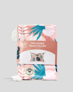 Blush Palm Inflatable Beach Pillow