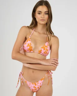 Bora Bora Floral Sliding Triangle Bikini Top