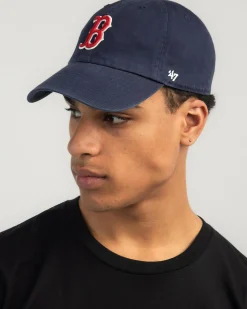 Boston Red Sox Navy '47 Clean Up Strapback
