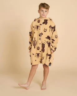 Boys' Boots Scootin Zip Thru Hooded Towel