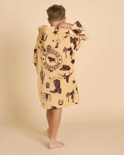 Boys' Boots Scootin Zip Thru Hooded Towel