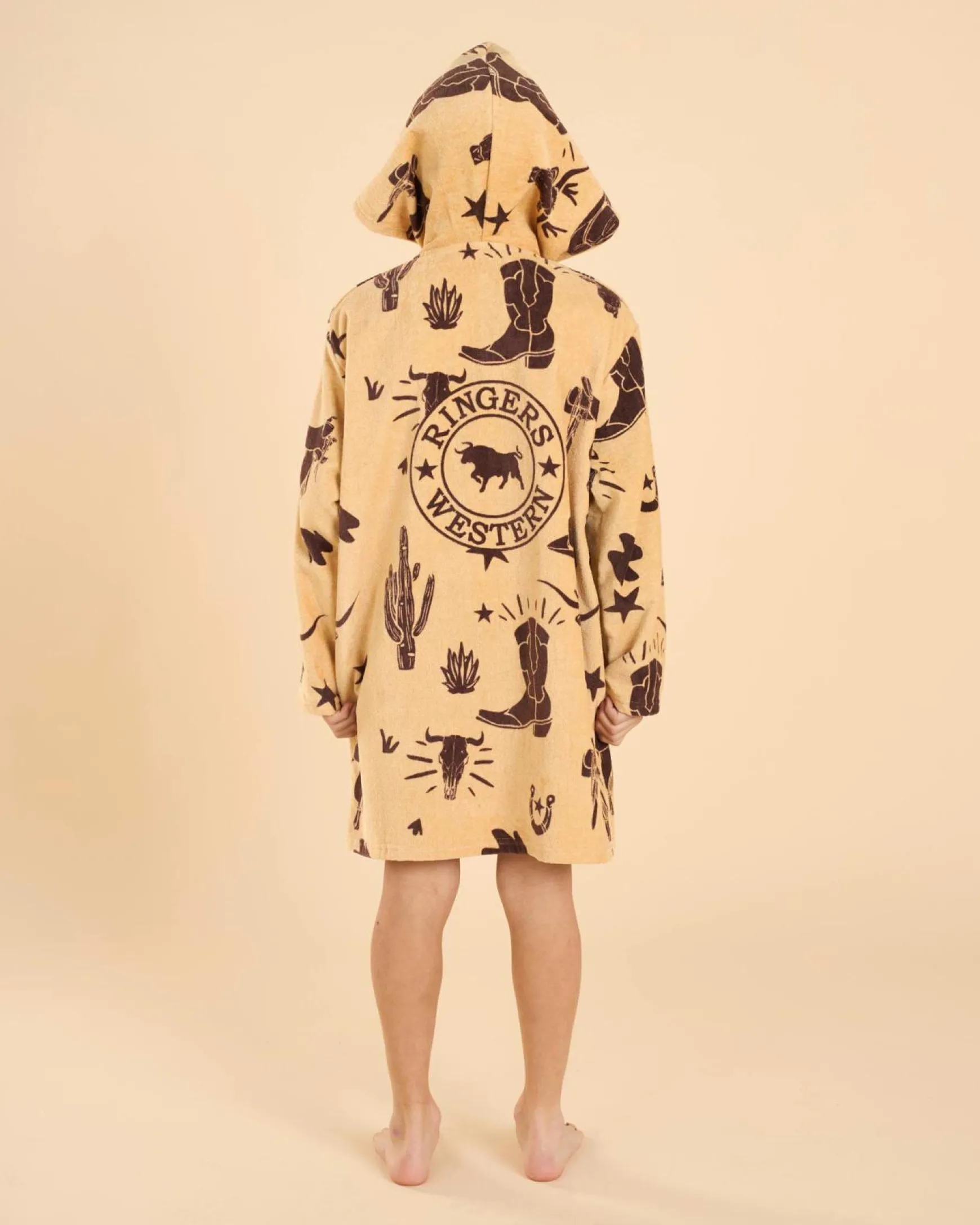 Boys' Boots Scootin Zip Thru Hooded Towel