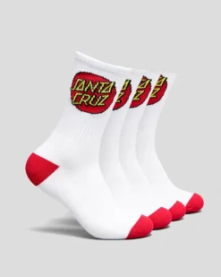 Boys' Classic Dot Crew Socks 4 Pack